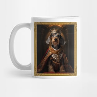 Distinguished Wire Haired Dachshund - Medieval German King (Framed) Mug